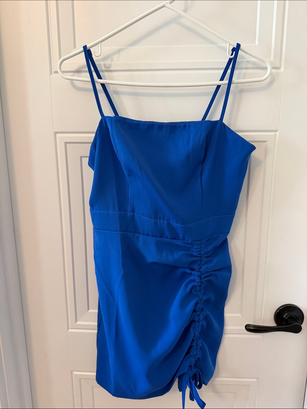 superdown Blue Ruched Drawstring Mini Dress - Picture 3 of 7